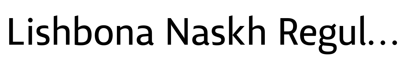 Lishbona Naskh Regular